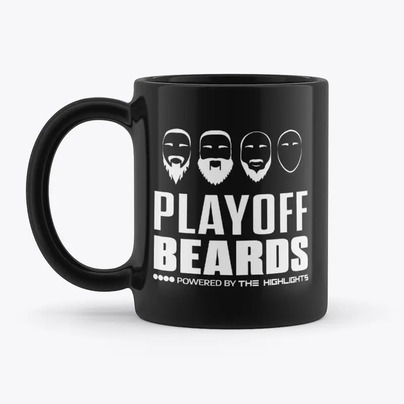 White Playoff Beards Logo